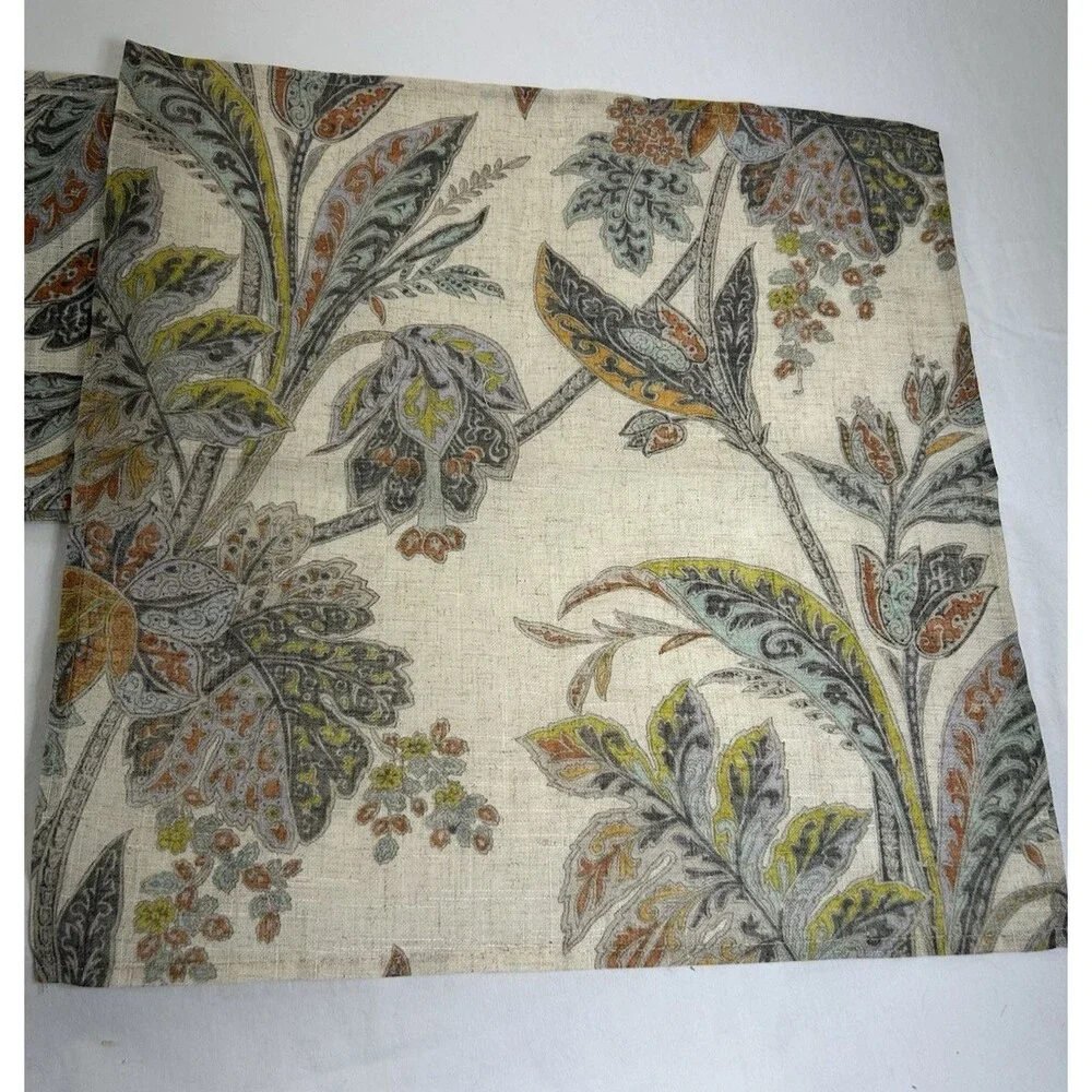 Raymond Waites Hampton Garden Set 6 Floral Napkins Neutral Farmhouse Decor